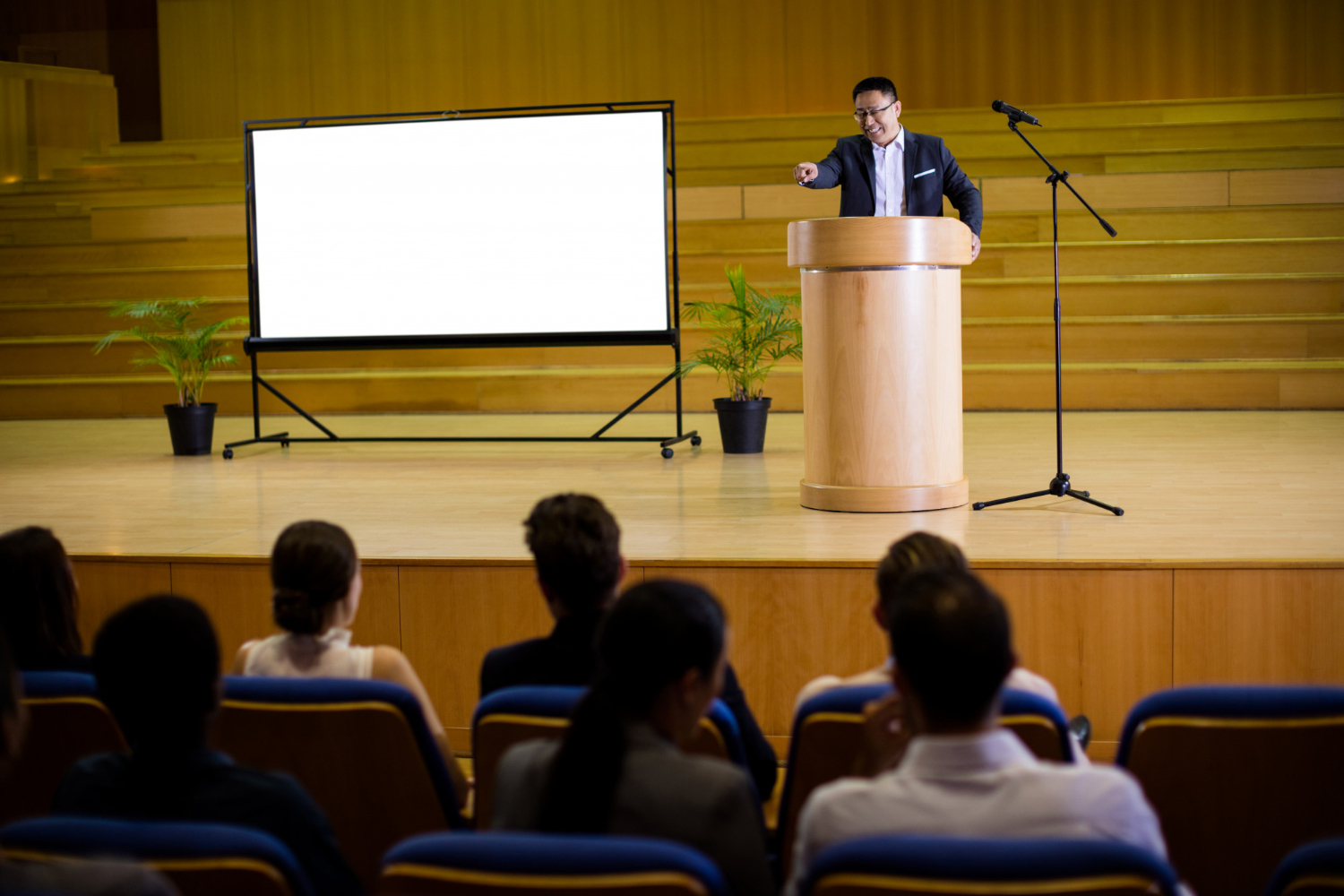 People taking part in product launch event